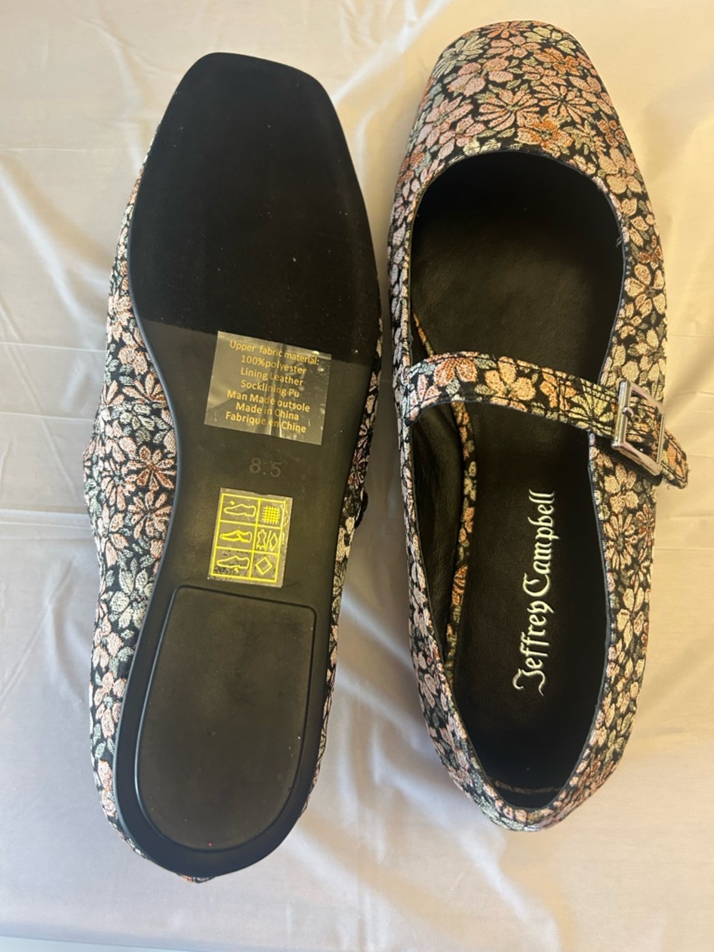 Free People Floral Mary Jane Flats in Pink Multi Color - Picture 6 of 7